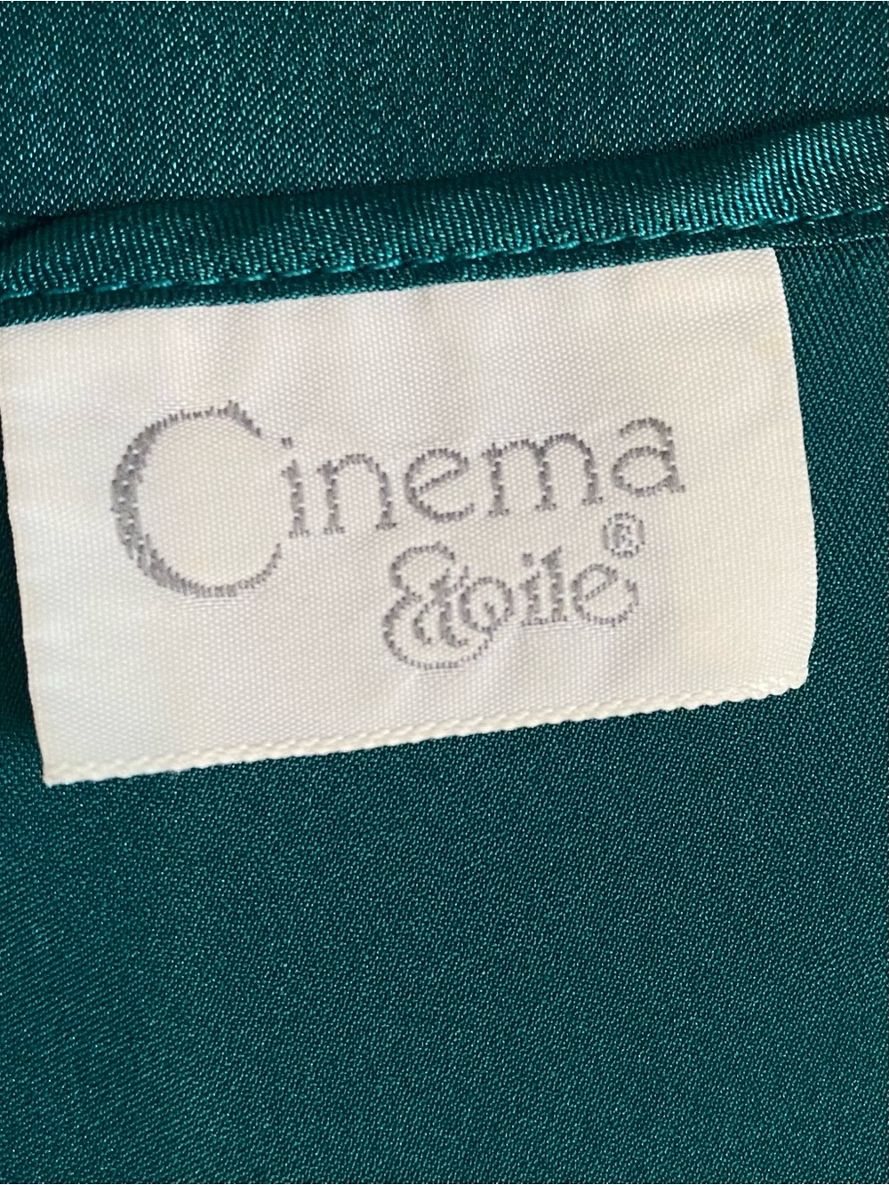 VINTAGE CINEMA ETOILE Women's size small Emerald green V-Neck Chemise Nightdress - Picture 5 of 7